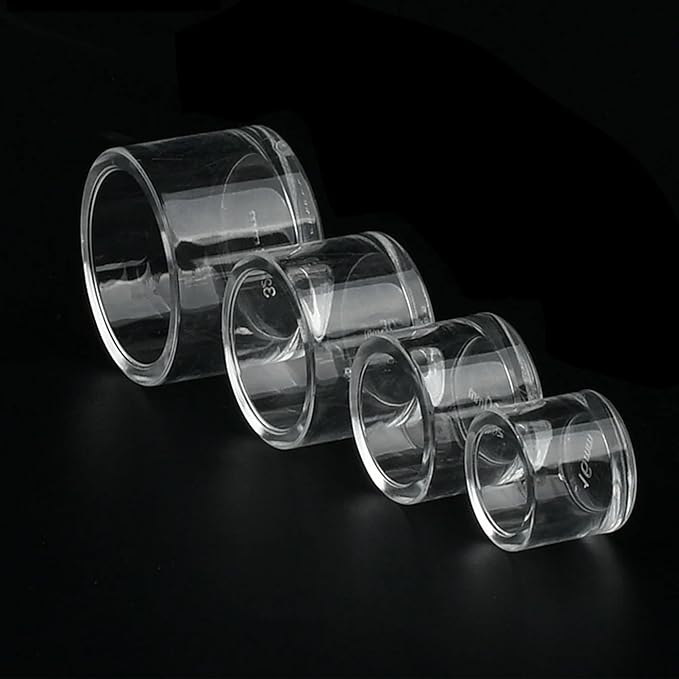 Generic 16 20 25 32 40 50mm Acrylic Pipe 90 Degree Elbow Transparent Plexiglass Fish Aquarium Water Tank Accessories Tank Tee Way Joints, White, 50mm, End plug