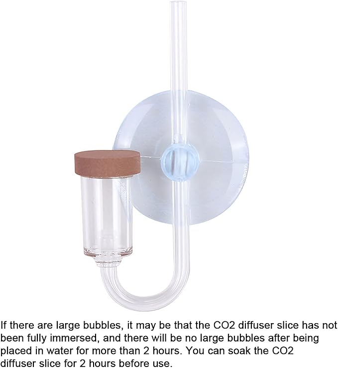 Acrylic Aquarium CO2 Atomizer Diffuser, High Dissolution Rate, Bubble Counter Refiner, with Nano MBKT Technology, for Aquarium Aquatic Plants (M)