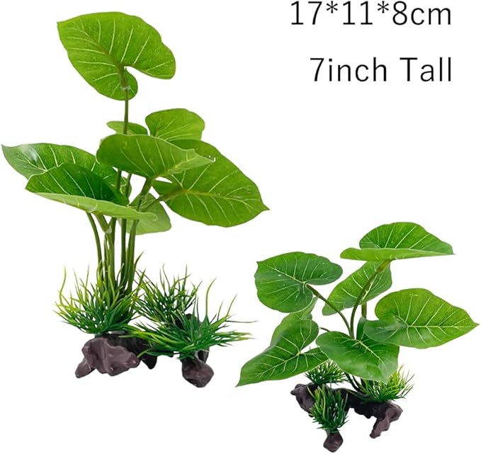 Fish Tank Decoration Aquarium Decoration 3 Pieces Ornament Betta Silk Leaf Cushion Hammock Artificial Driftwood Cave Goldfish Bowl Accessories (Mixed Leaf Set-G)