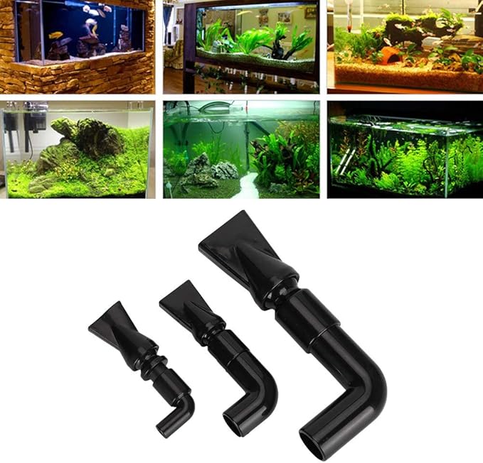 Zerodis 360 Degree Rotating Elbow, Fish Nozzle Water Fish Water Outlet Tube Pump Fitting Function Fish Water Tool