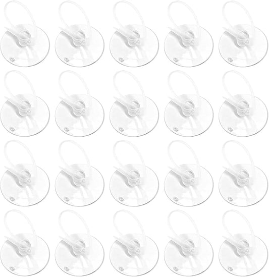 20 Pcs Aquarium Suction Cups,Aquarium Plant Holder,Small Suction Cup Clip for Glass,Fish Tank Suction Cups with 40 Pcs Adjustable Cable Ties