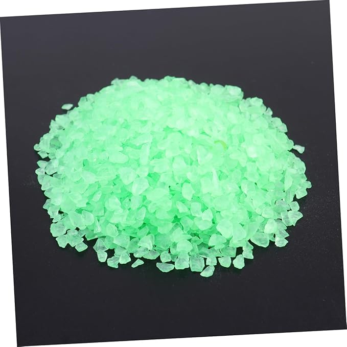 Holibanna 2pcs Glass Decorative Sand for Fish Tanks and Landscapes Green Glass Crystals for Aquariums and Floral Arrangements
