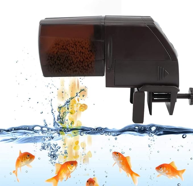 Aquarium Automatic Feeder Fish Food Feeder Intelligent LCD Electric Feeding Machine with Fixing Clip for Aquarium Fish