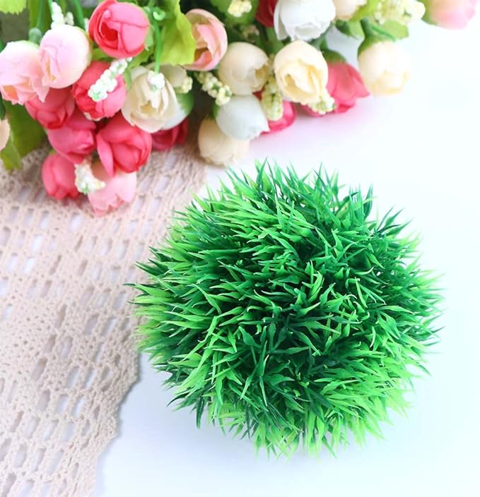 Artificial Aquatic Plastic Plants Aquarium Decorations, Artificial Seaweed Ball Fish Tank Ornament Decor, Fish Tank Decorations Home Décor (red)