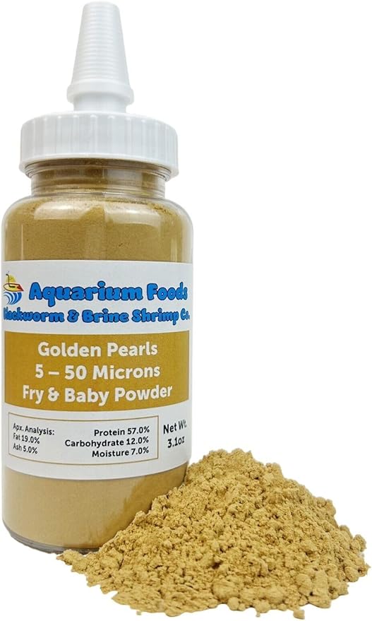 Golden Pearls 5-50 Microns for Tropical Fish Fry and Babies, Corals, Anemones, Reef Tanks…3.1oz Squeeze Bottle