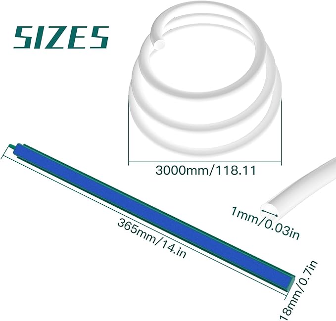 Saim Aquarium Air Stone Bar 2 Pack, 13.77 Inch Green & Blue Bubble Wand with 9.8ft Airline Tubing & Suction Cups for Fish Tank Oxygenation