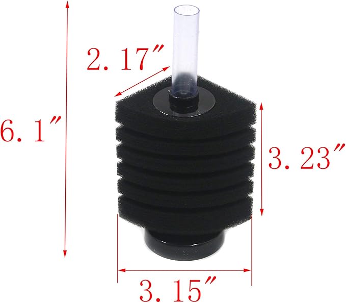 MY MIRONEY 2-Pack Sponge Filter Aquarium Corner Filter Corner Sponge Filter Breeding Shrimp Nano Fish Tank - Tank Size:21 Gallon