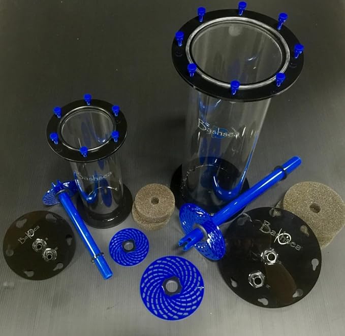 White 4-18 Filter Media Chamber Reactor for Aquarium | High Media Volumes with Evenly Distributed Flow Maximize Water Media Contact Time for Freshwater & Saltwater Marine Reef Fish Tank