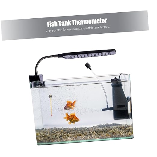 Amosfun 4pcs Fish Tank Thermometer Fish Tank Accessory Aquarium Submersible Glass Thermometer Gauge with Suction Cup Measurement Water Gauge