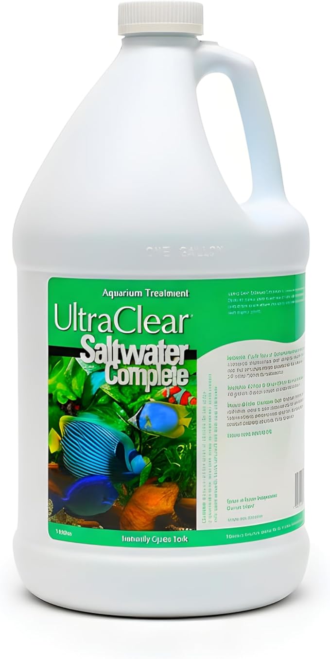 Saltwater Complete – Live Nitrifying Bacteria Blend for Saltwater & Reef Aquariums - Instant Cycle Marine Tank Starter - Removes Ammonia Nitrite - Clarifier - Safe for Fish Coral Invertebrates - 1Gal