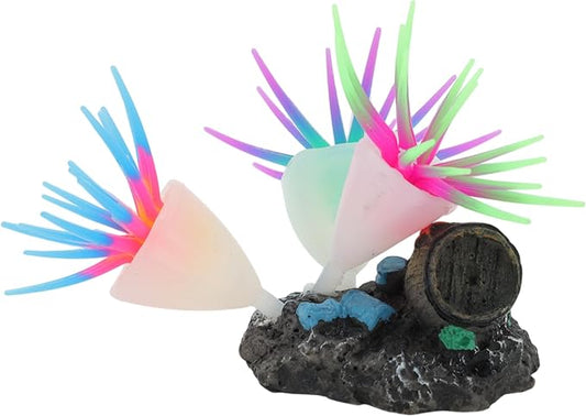 Fluorescent Aquarium Coral, Vibrant Glowing Effect, Fish Tank Decorations, Artificial Accessories, Purple, Blue