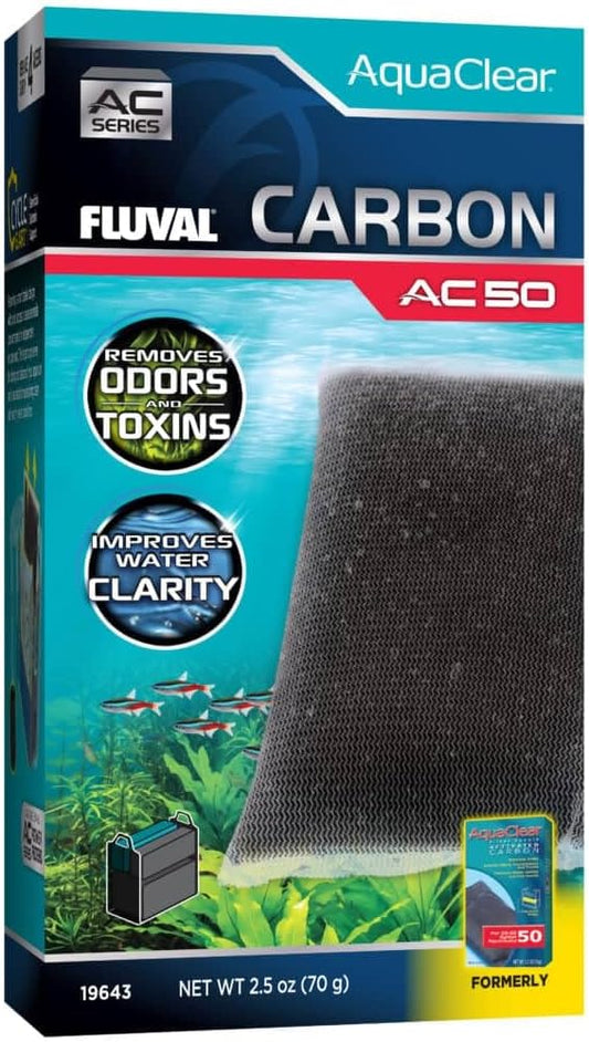 Fluval - Insert AC50 Power Filter, 2.5 oz / 70 g – Improves Fish Health, Promotes Ctystal Clear Water, for Use in Freshwater & Saltwater Aquariums