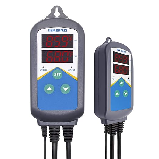 Inkbird ITC-306T Pre-Wired Electronic Heating Thermostat Temperature Controller and 24 Hours Digital Day & Night Cycle Timer Controller for Seed Germination Reptiles Hatching