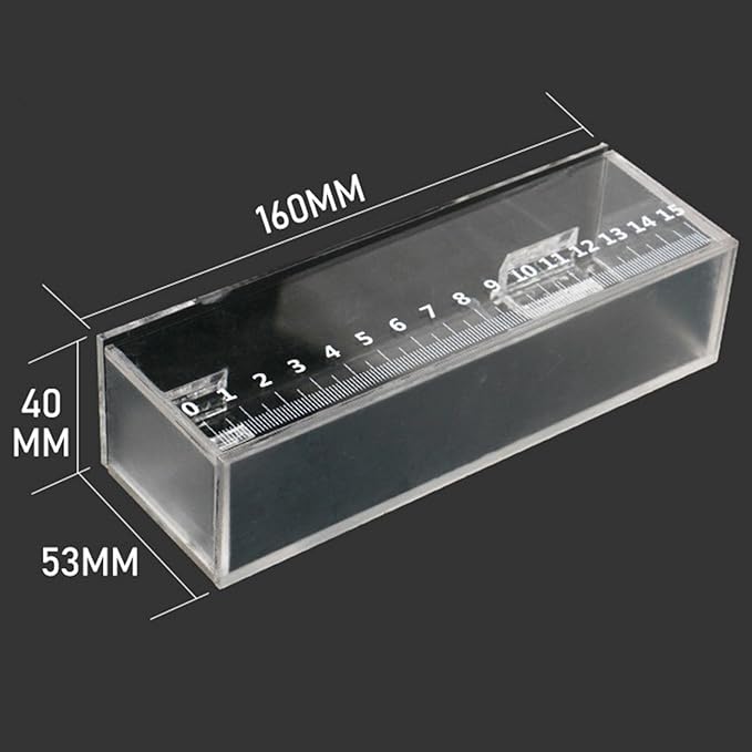 Fishing Fish Viewing Box Acrylic Clear Micro Landscape Fish Tank with Lid Holder Storage Box Photo Box Hatching Boxes with Scale
