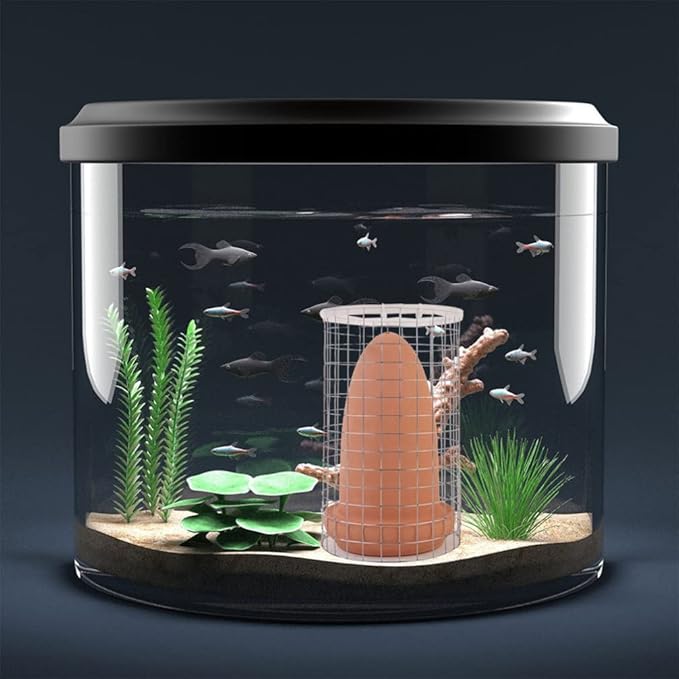 Fish Fish Breeding Cone Spawning Slates Ceramic Discus Angel Reeding Cones Cave Bucket with Isolate Net for Aquarium Landscape Tank Breeding Cage