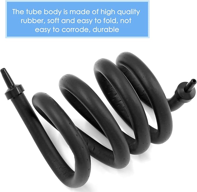Waziaqoc Bubble Wall Air Diffuser, Aquarium Wall Air Curtain Tube Rubber Bendable Hose for Fish Tank, 90cm/36 Double Head