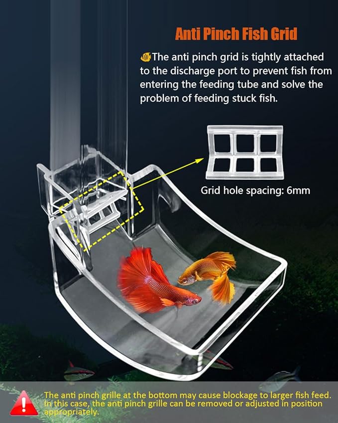 KINGYEENUO Shrimp Feeder Set - Aquarium Fish Feeder Tube Kit with Feeding Ring, Cleaning Brush, Tank Feeding Tube