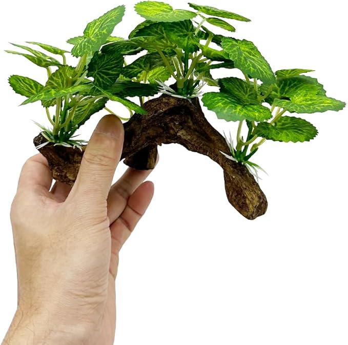 Fish Tank Decorations Aquarium Decor Ornaments Betta Silk Leaf pad Hammock Artificial Driftwood Cave Goldfish Bowl Accessories