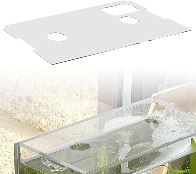 Tank Cover with Feeding Window Acrylic Aquariums Canopy Anti Jump Aquarium Lid Tank Lid, 400x230x4mm