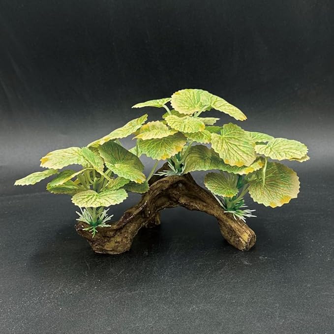 Fish Tank Decorations Aquarium Decor Ornaments Betta Silk Leaf pad Hammock Artificial Driftwood Cave Goldfish Bowl Accessories