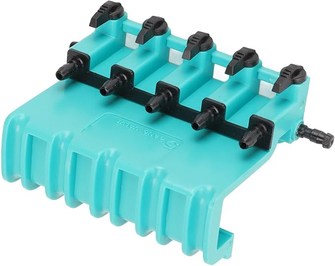 Aquarium Air Control Valve, 5 Way Plastic Fish Tank Oxygen Pump Splitter with Anti Backflow Protection for Aquariums Fish Ponds