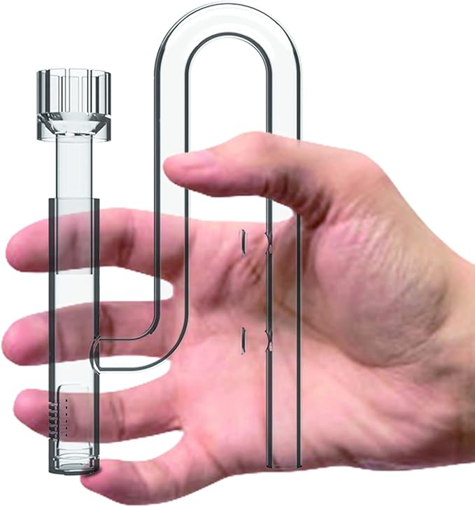 FZONE Aquairum Mini Glass Skimmer Lily Pipe for Mini and Nano Tank