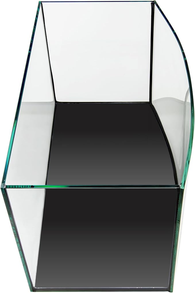 Aquatop EuroStyle Bowfront - 6.1-Gallon Nano Semi-Circle Glass Aquarium, Safe for Freshwater & Saltwater, Desktop Fish Tank, Panoramic, ES-16