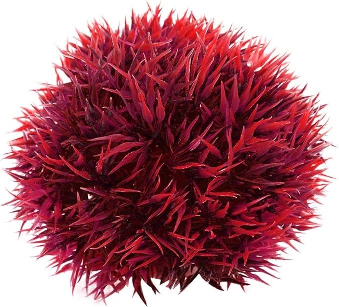 Artificial Aquatic Plastic Plants Aquarium Decorations, Artificial Seaweed Ball Fish Tank Ornament Decor, Fish Tank Decorations Home Décor (red)