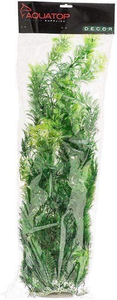 Aquatop PD-BH55 24 Inch Dark Green Bushy Aquarium Plant with Weighted Base