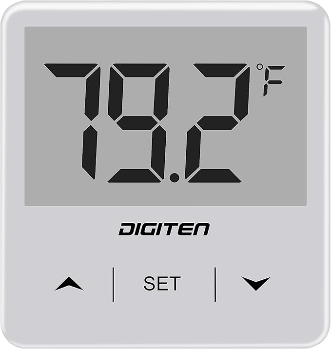 Digital Aquarium Thermometer, Fish Tank Thermometer with Large LCD Display, Stick-on Tank Temp Sensor Ensures Accurate Reading, No Wires C/F Switch