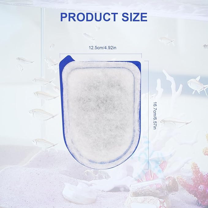 Carbon Filter Large Compatible with Tetra Whisper EX30/EX45/EX70 Filters, Replacement Filters Cartridges - 6 Pack