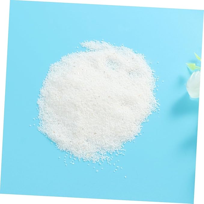LIOOBO 500g Pure White Sand Natural Quartz Aquarium Bottom for Fish Tank Decor