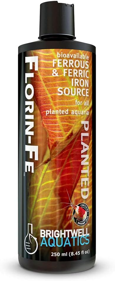 Brightwell Aquatics Florin-Fe Iron Supplement for Planted Aquariums – Dual-Action Iron Source for Plant Growth, Chlorophyll & Vibrant Foliage – Daily Dosing, 250 ml