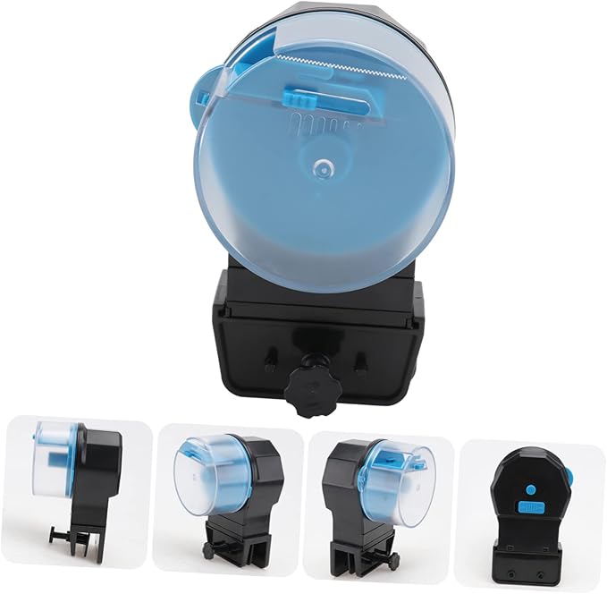 1set Automatic Fish Feeder for Aquariums Feeding Port Easy Design for and Turtles Aquarium Decor Convenient Pet Feeding
