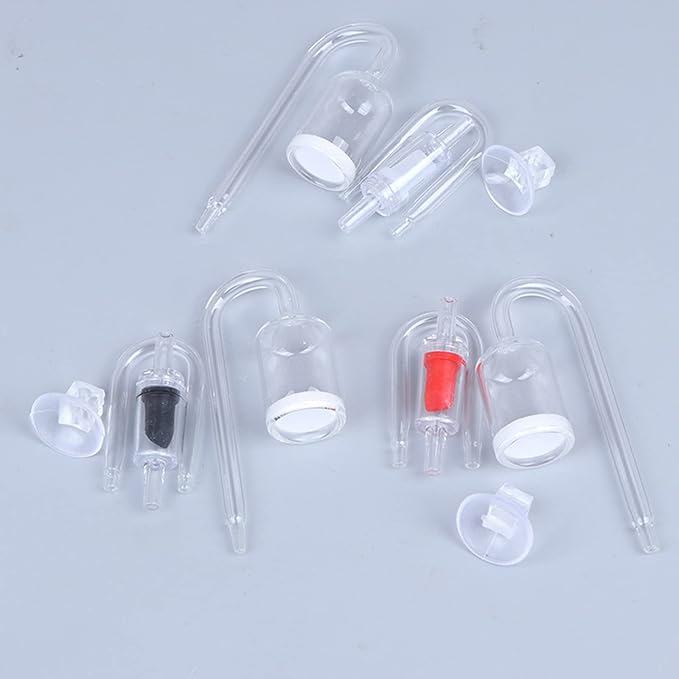 CO2 Diffuser Set for Aquarium Transparent for Size Easy to Install with Suction Cup Check for U Shape Glass T Co2 Diffuser Kit Small for Aquarium