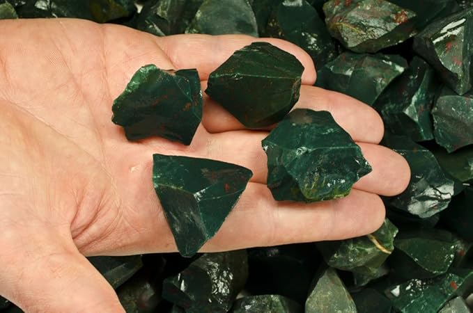 Fantasia Materials: 3 lbs Bloodstone Rough Stones from India