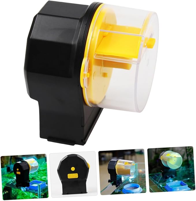Abaodam Automatic Goldfish Feeder with Adjustable Timer Large-Capacity Feeding Tank Vacation Fish Feeder for Aquarium Tanks