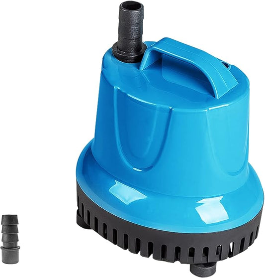 158 GPH Bottom Feed Submersible Water Pump - Energy Efficient Low-Suction Aquarium, Pond, Fountain, Hydroponics Pump, 9W