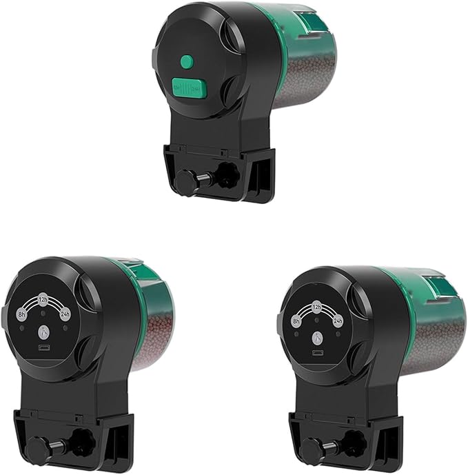Battery Powered Feeders Compacts Aquariums Feeders Device for Fishes Food Pellets Fish Tanks Automatic Feeding