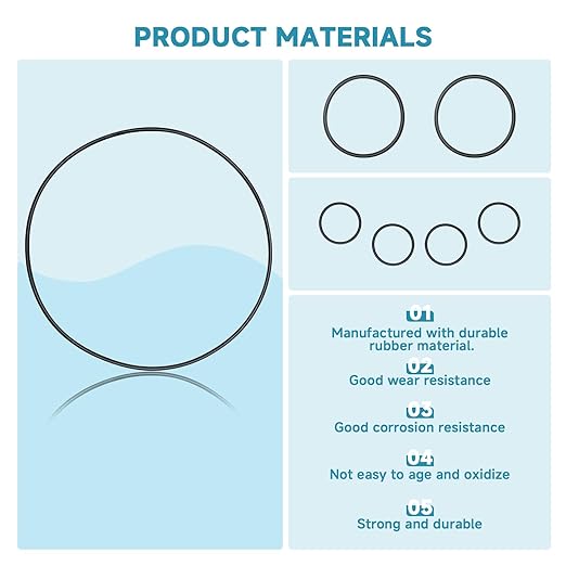 (7-Pack) O-Ring Seal Kit Suitable for Fluval FX5 & FX6 Aquarium Filters, Includes A20210(1), A20207(2), A20212(4