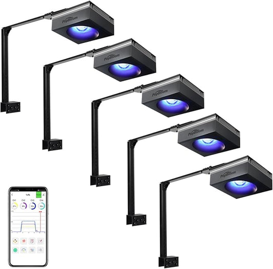 PopBloom RL90 Led Aquarium Light for Coral Reef, Smart-APP Control Reef Led Light Aquarium Marine Lighting Fish Tank Light for 240-300CM Saltwater SPS/LPS Mixed Reef Fish Aquarium