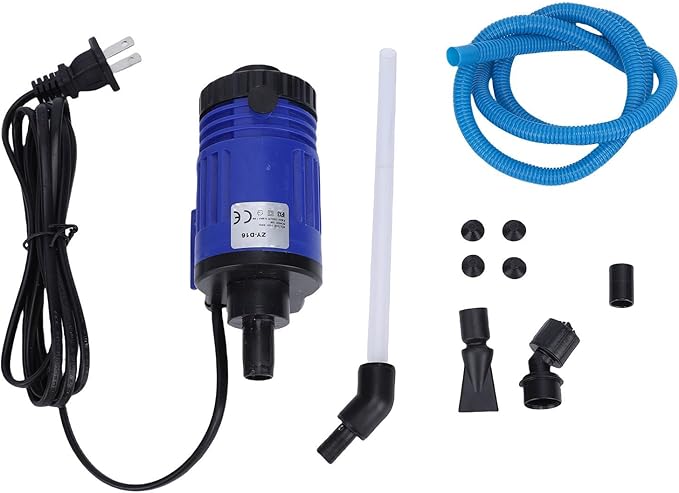 Zunate Electric Aquarium Vacuum Gravel Cleaner, 16W Fish Tank Water Changer for Sand Washing and Waste Removal with Powerful Filtering Pump, 110V Plug Tool (US Plug 110V)