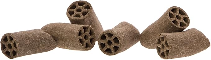 GlasGarten Crispy Caves - Tasty Edible Caves/Tubes Natural Food and Hiding Places for Aquatic Shrimps Snails Crayfish Small Fish (Size Baby - 6pcs)