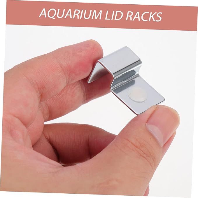 4pcs Support Frame Fish Tank Bracket Fish Tank Lid Holder Support Aquariums Glass Cover Clip Fish Tanks Fish Tank Glass Cover Clip Glass Holder Stainless Steel Equipment Frameless