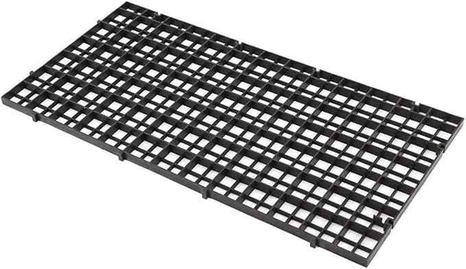 4 Pcs Aquarium Grid Divider Tray Egg Crate Aquarium Fish Tank Filter Bottom Isolation Board Partition Net Pane for Mixed Breeding,Black