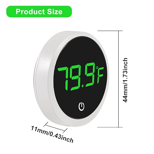 2PACK LED Aquarium Thermometer - 5S Refresh Speed Touch Screen Fish Tank & Terrarium Water Temperature Test Digital Thermometer