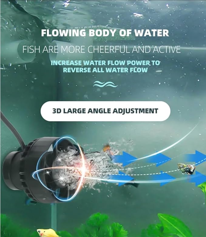 Jebao Upgraded ALW Series WIFI Smart Wave Maker Broad Flow Style Reef Fish Aquarium Powerhead Pump ALW-5