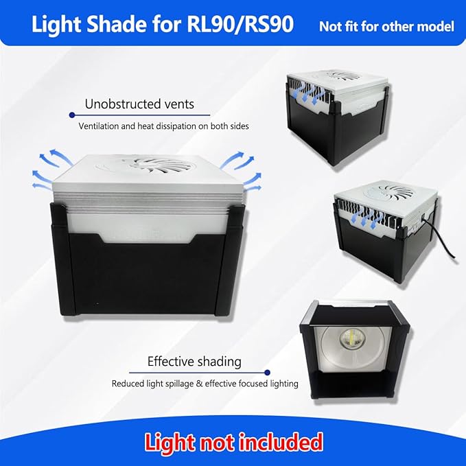 PopBloom Reef Aquarium Led Light Shade and Diffuser for RL90/RL115 LED Aquarium Light Saltwater Reef Aquarium Light Shade
