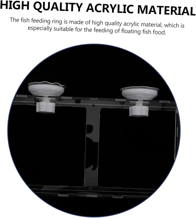 Happyyami 1pc Fish Tank Feeding Ring Aquarium Feeding Tool Aquarium Food Container Worm Feeder for Aquarium Automatic Fish Feeders Fish Tank Feeder Feeding Circle Sucker Fish Food Acrylic
