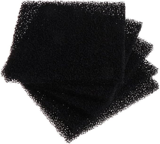 5 Pieces Aquarium Filter Media Activated Carbon Sponge Pad Replacement Foam Cut to Fit 5.1x5.1x0.4 Inch Heater Light Thermometers Gravel Sand Decorations Fish Tank Decorations Light